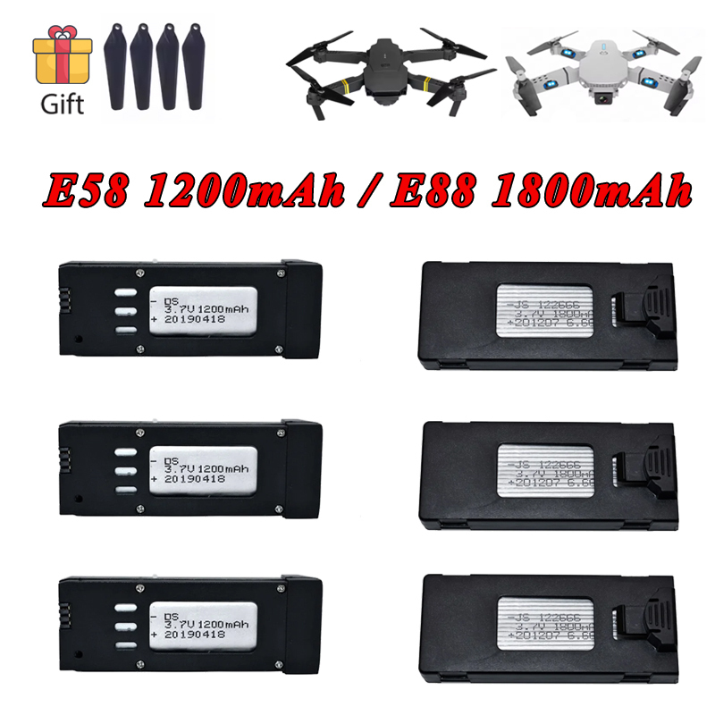 Eachine Drone E58 - Batterie Lipo 3.7V 1200mAh 1800mAh pour